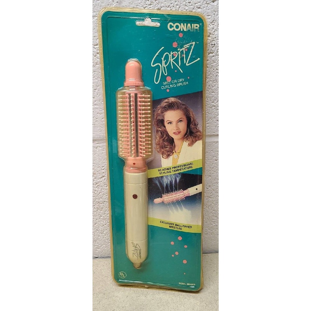 Vintage Conair Spritz Mist or Dry Curling Brush BM42CS NEW SEALED NOS